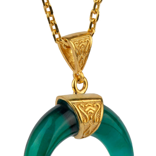 Yeşil Opal Taşı Kolye